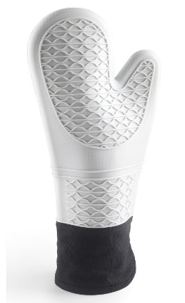LUVA 33CM ALGODAO/SILICONE CINZA